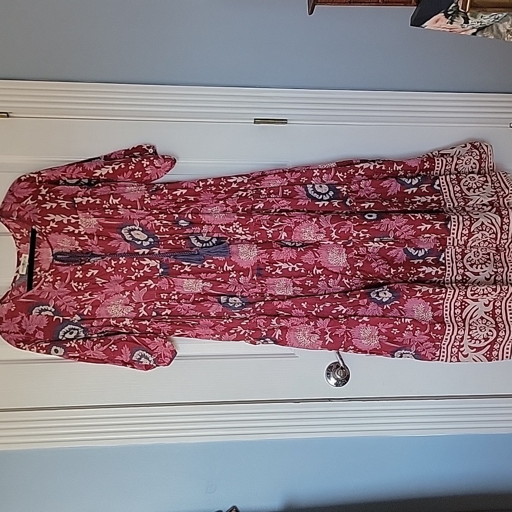 NATURAL LIFE Auguste Floral Dress XS X Small Pink Bohemian Hippie - Picture 2 of 9